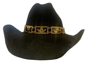 Master Mason Blue Lodge Hatband - Gold Jeweled - Bricks Masons