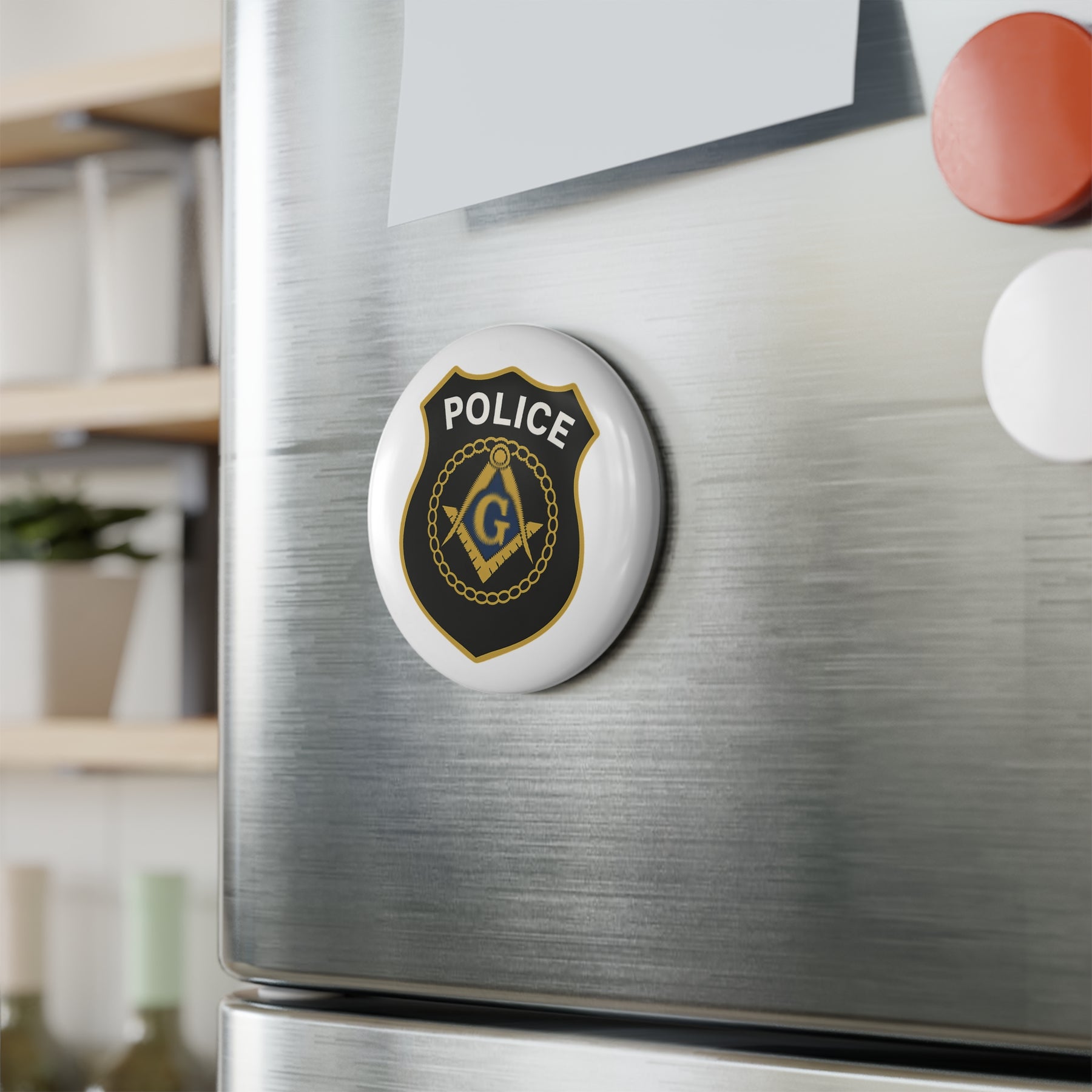 Master Mason Blue Lodge Magnet - Decorative Refrigerator - Bricks Masons