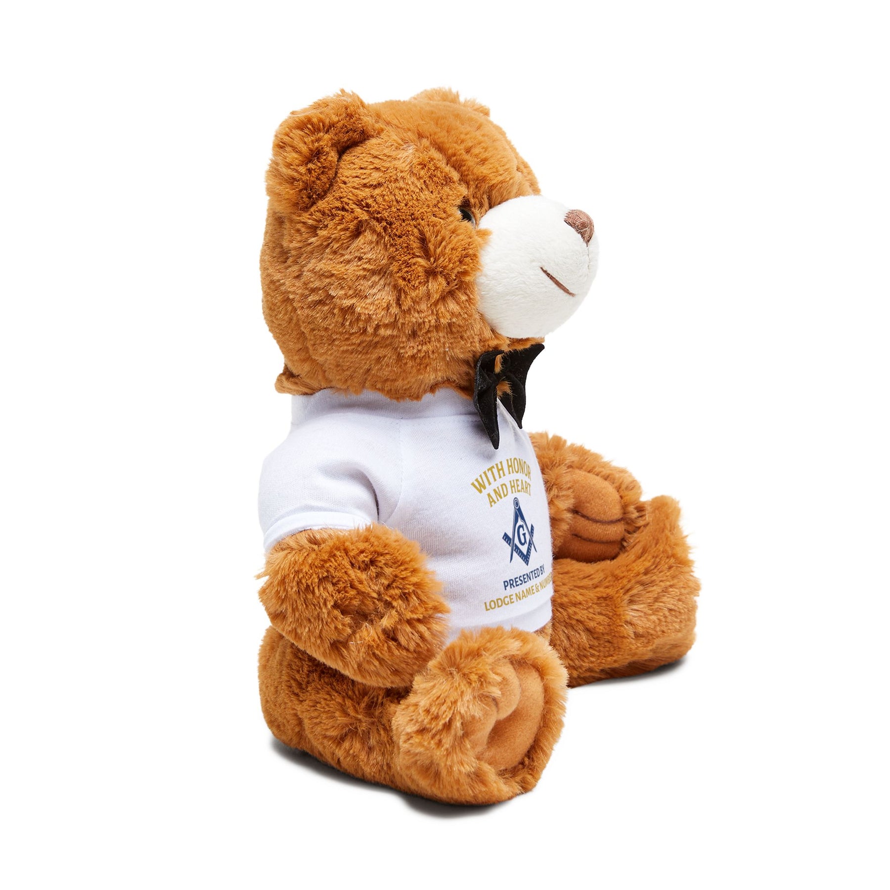 Master Mason Blue Lodge Teddy Bear - Personalizable Gift Plushie - Bricks Masons