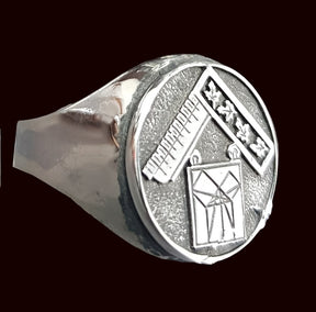 Masonic Ring Pythagorean Theorem Silver 1.8 Cm 12 Gr Art 812 - Bricks Masons