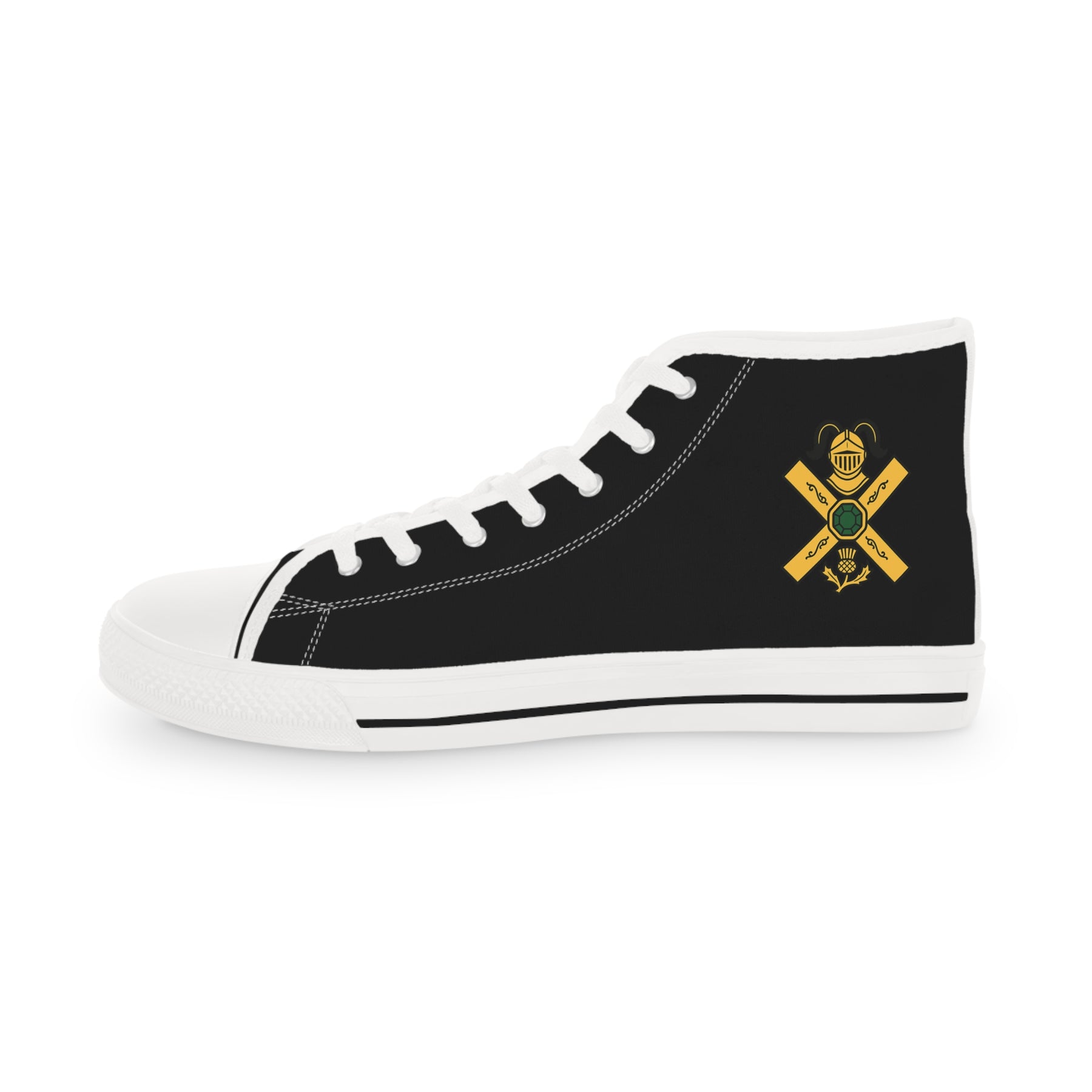 Knights of St. Andrew Sneaker - High Top Black & White - Bricks Masons