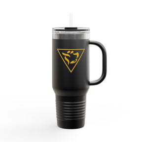Grand Tiler of Solomon Ringneck Tumbler - White Stainless Steel & Insulated 40oz - Bricks Masons