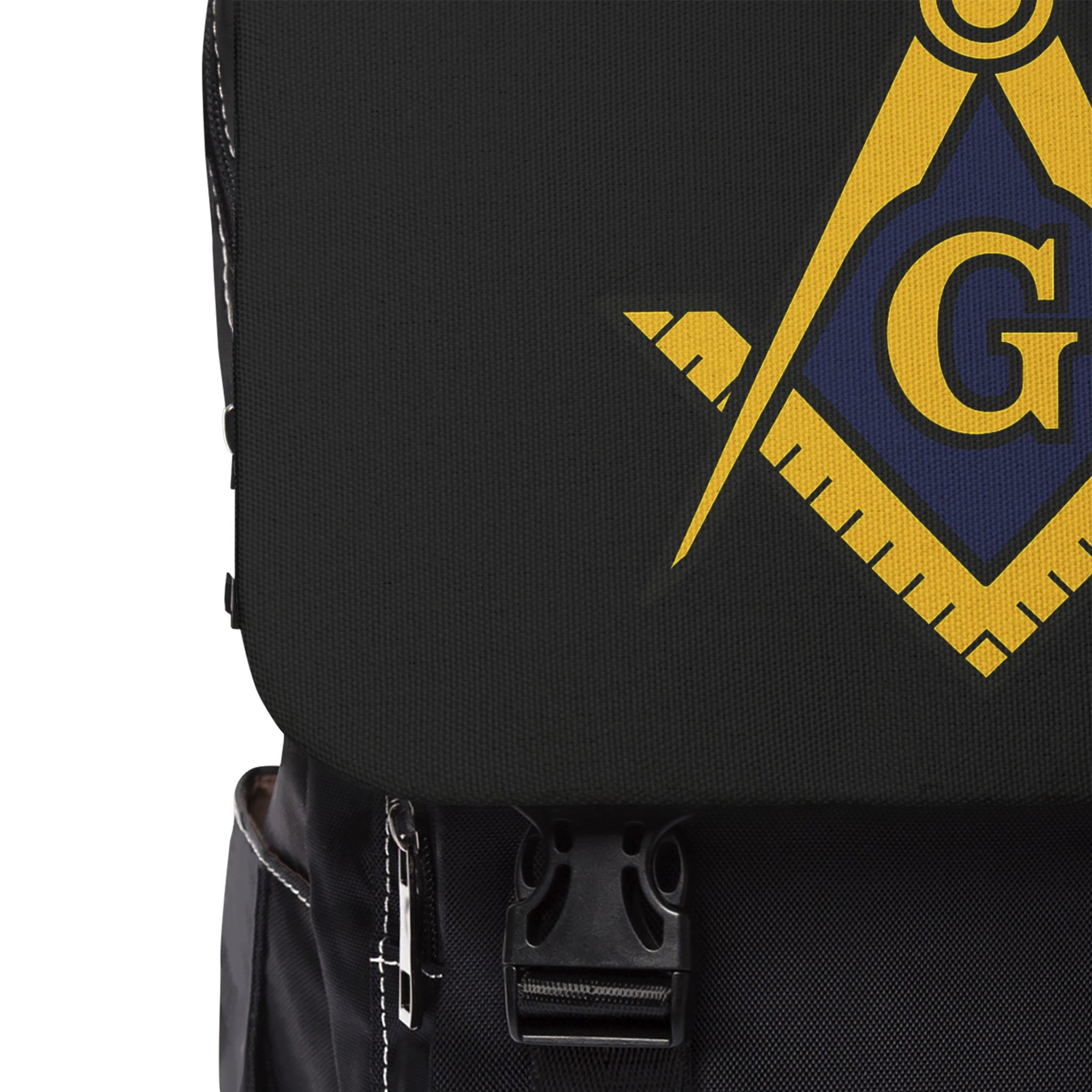 Master Mason Blue Lodge Backpack - Gold S & C With Multiple Compartments - Bricks Masons