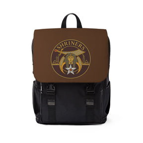 Shriners Backpack - Brown With Multiple Compartments - Bricks Masons