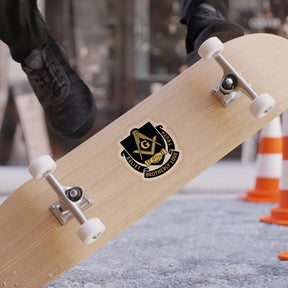 Master Mason Blue Lodge Sticker Decal - Water Resistant Vinyl Brotherly Love - Bricks Masons