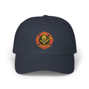 Master Mason Blue Lodge Baseball Cap - Embroidered Firefighter Mason Dad Cap - Bricks Masons