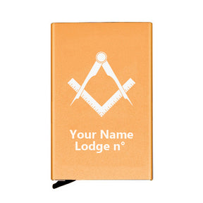 Master Mason Blue Lodge Credit Card Holder - Various Colors - Bricks Masons