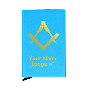 Master Mason Blue Lodge Credit Card Holder - Various Colors - Bricks Masons