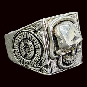 Virtus Junxit Masonic Ring 2 X 1.5 Cm In Silver 16 gr Art 91 - Bricks Masons