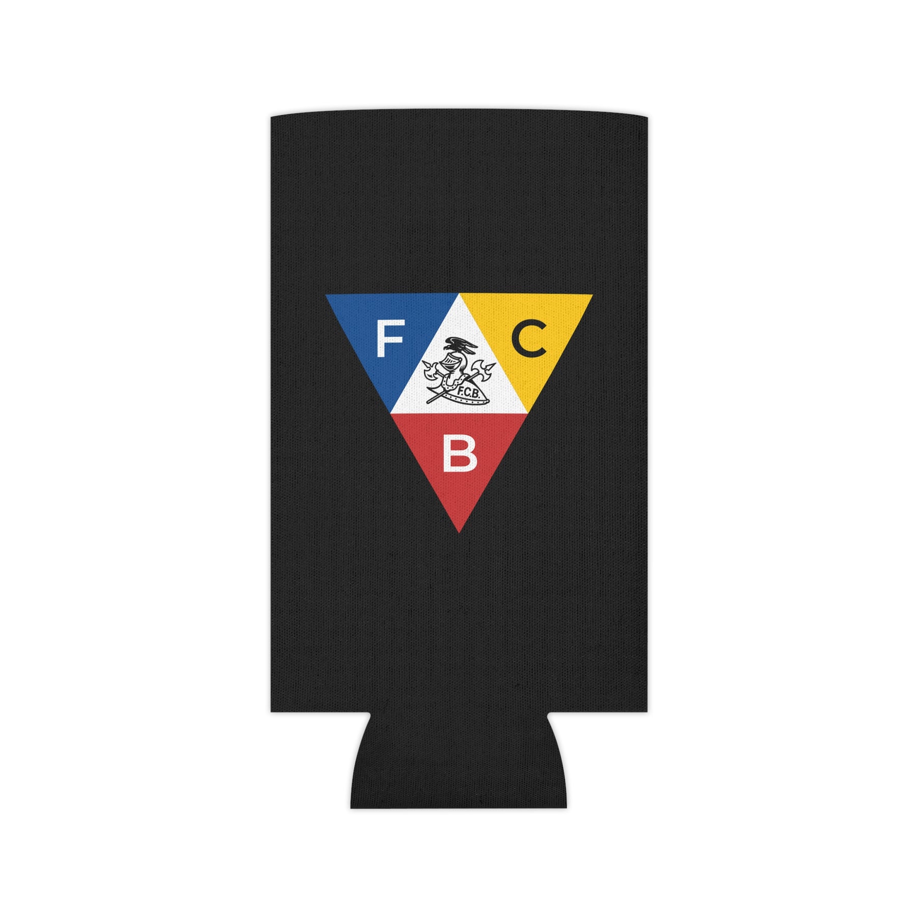 Knights of Pythias Can Cooler - Black Polyester Exterior - Bricks Masons