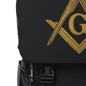 Master Mason Blue Lodge Backpack - Gold Square & Compass G - Bricks Masons
