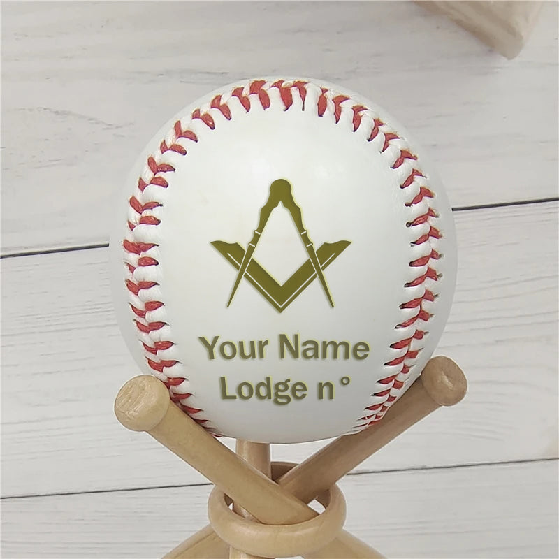 Master Mason Blue Lodge Baseball - Handmade Soft (Customizable) - Bricks Masons