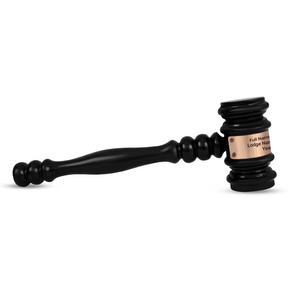 Universal Gavel - Black Handcrafted Wood Customization