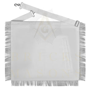 Past Master Blue Lodge Apron - Bullion With Wreath & Pillars - Bricks Masons