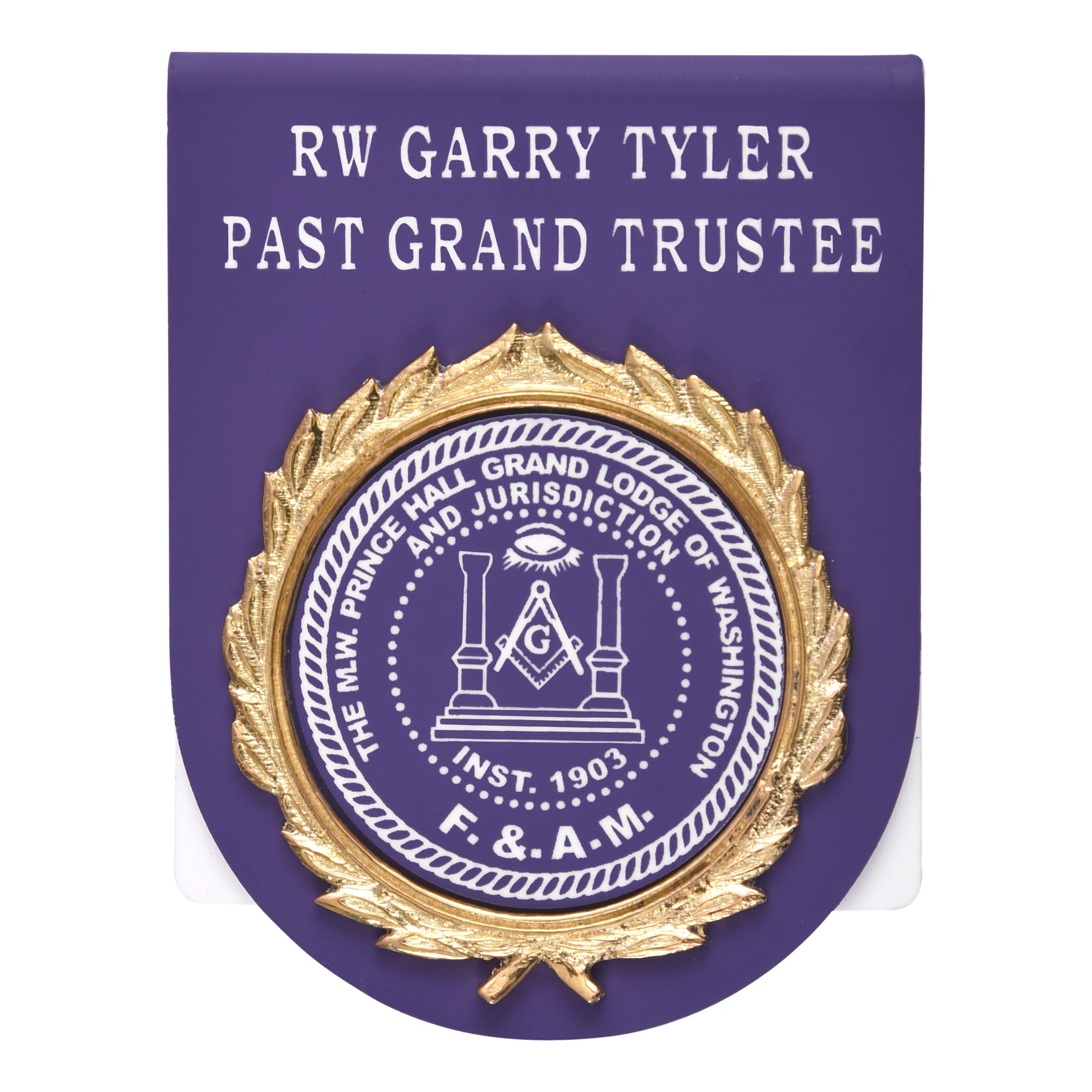 Master Mason Blue Lodge Pocket Square - Purple Plastic & Metal Customizable - Bricks Masons