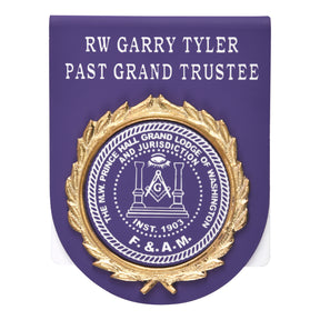 Master Mason Blue Lodge Pocket Square - Purple Plastic & Metal Customizable - Bricks Masons