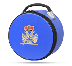 33rd Degree Scottish Rite Crown Cap Case - Double Headed Eagle Wings Down - Bricks Masons