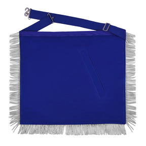 Past Master Blue Lodge California Regulation Apron - Gold Bullion With Silver Braid Fringe - Bricks Masons