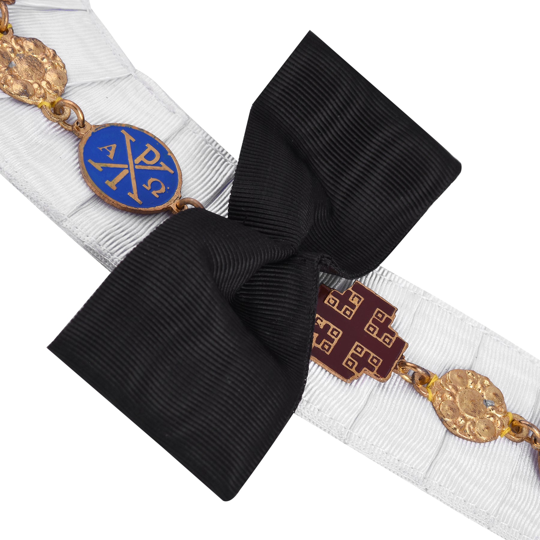 Knight Commander Red Cross of Constantine Chain Collar - Gold Plated Jewels - Bricks Masons