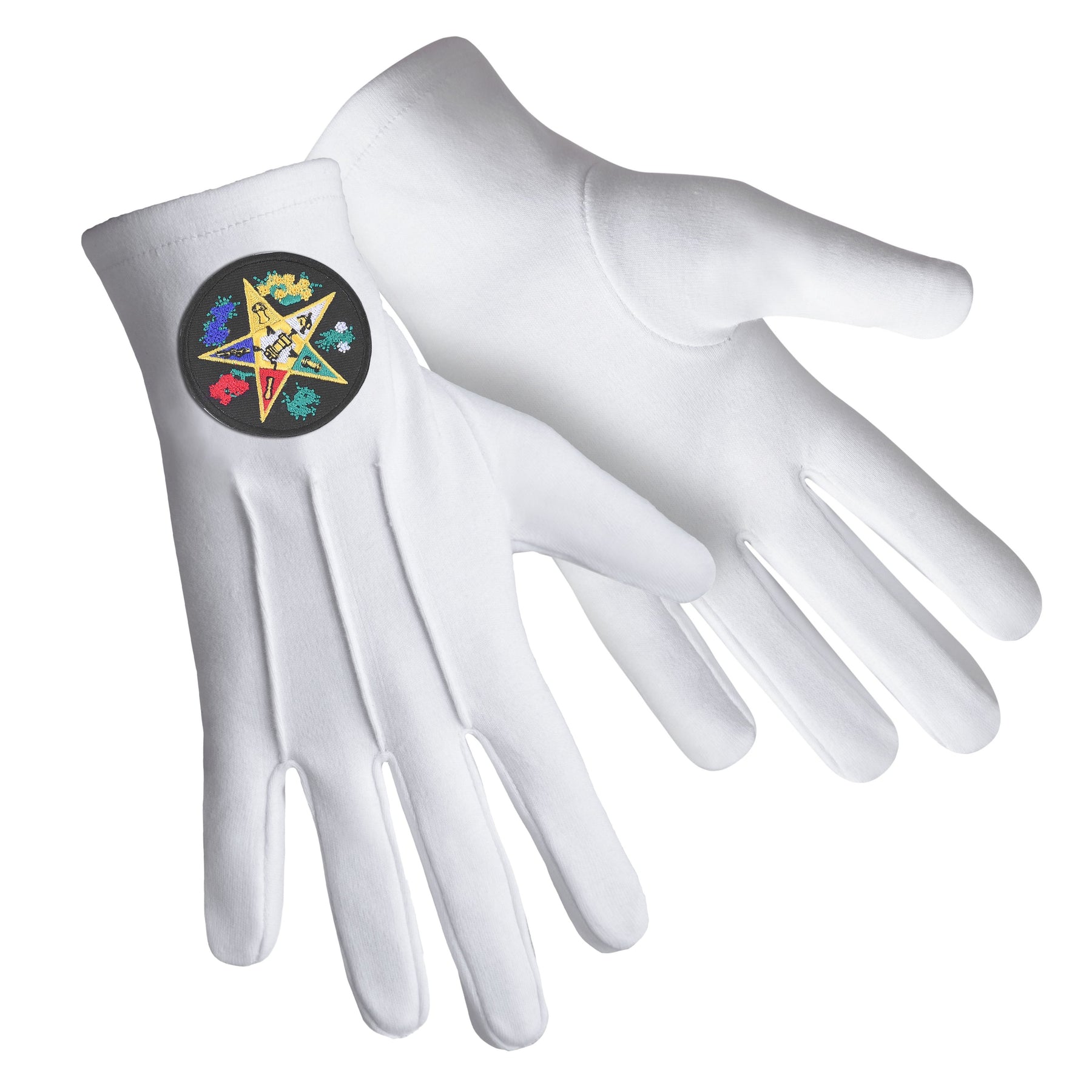 OES Glove - Black Patch With Colorful Star - Bricks Masons