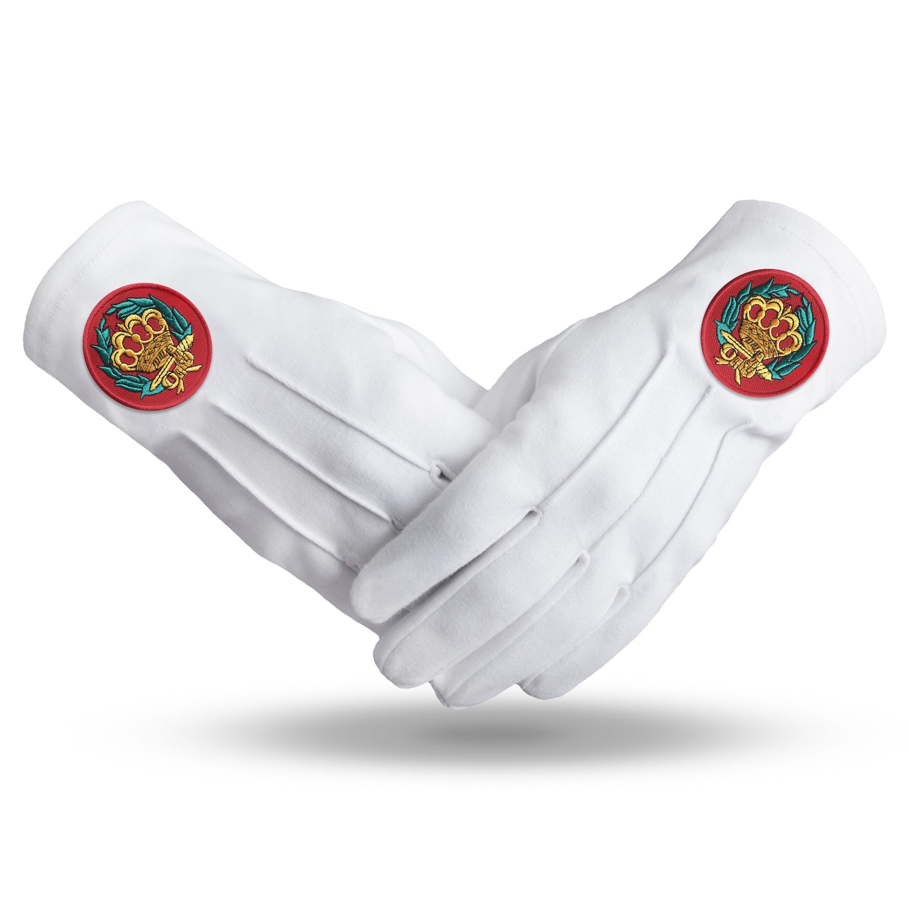 Order of the Amaranth Glove - Pure Cotton With Red Patch - Bricks Masons