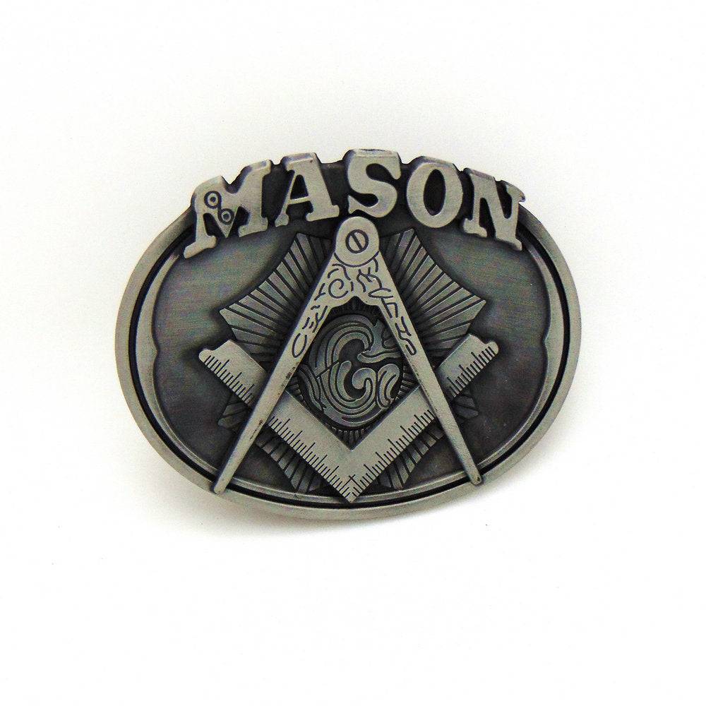 Master Mason Blue Lodge Belt Buckle - Square & Compass Multiple Colors