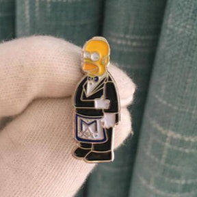 Master Mason Blue Lodge Lapel Pin - The Simpsons Homer