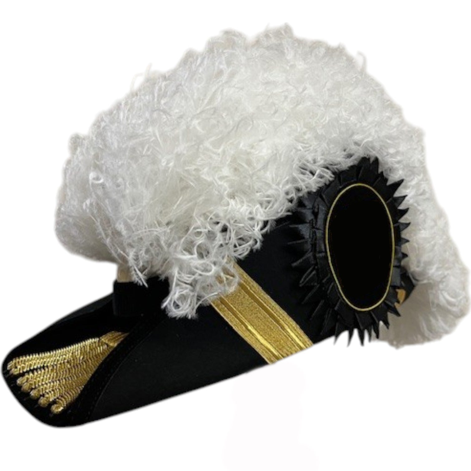 Grand Encampment Officer Knights Templar Chapeau - All White Plumes - Bricks Masons
