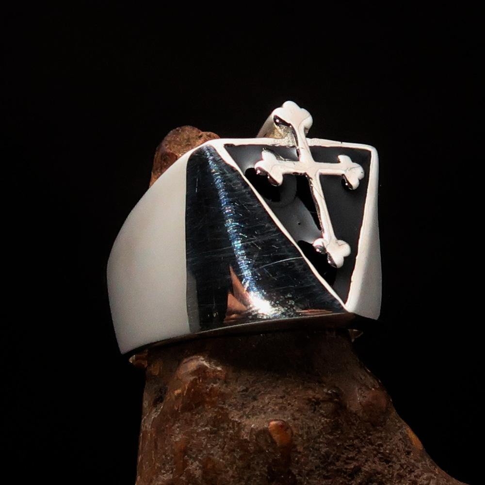 Knights Templar Commandery Ring - Silver Cross Sterling Silver