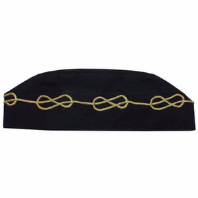 Masonic Crown Cap - Black Handmade Embroidery