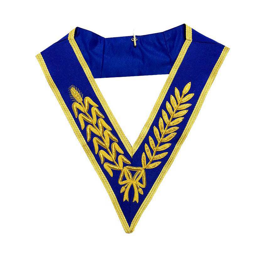 Grand Officers Craft English Regulation Collar - Royal Blue Handmade Gold Bullion