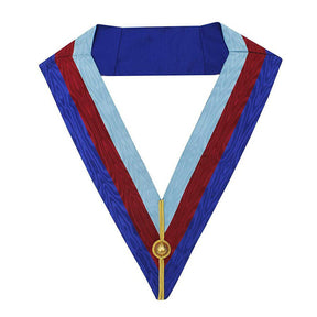 Grand Officers Royal Arch Chapter Collar - Three Colour Moire - Bricks Masons