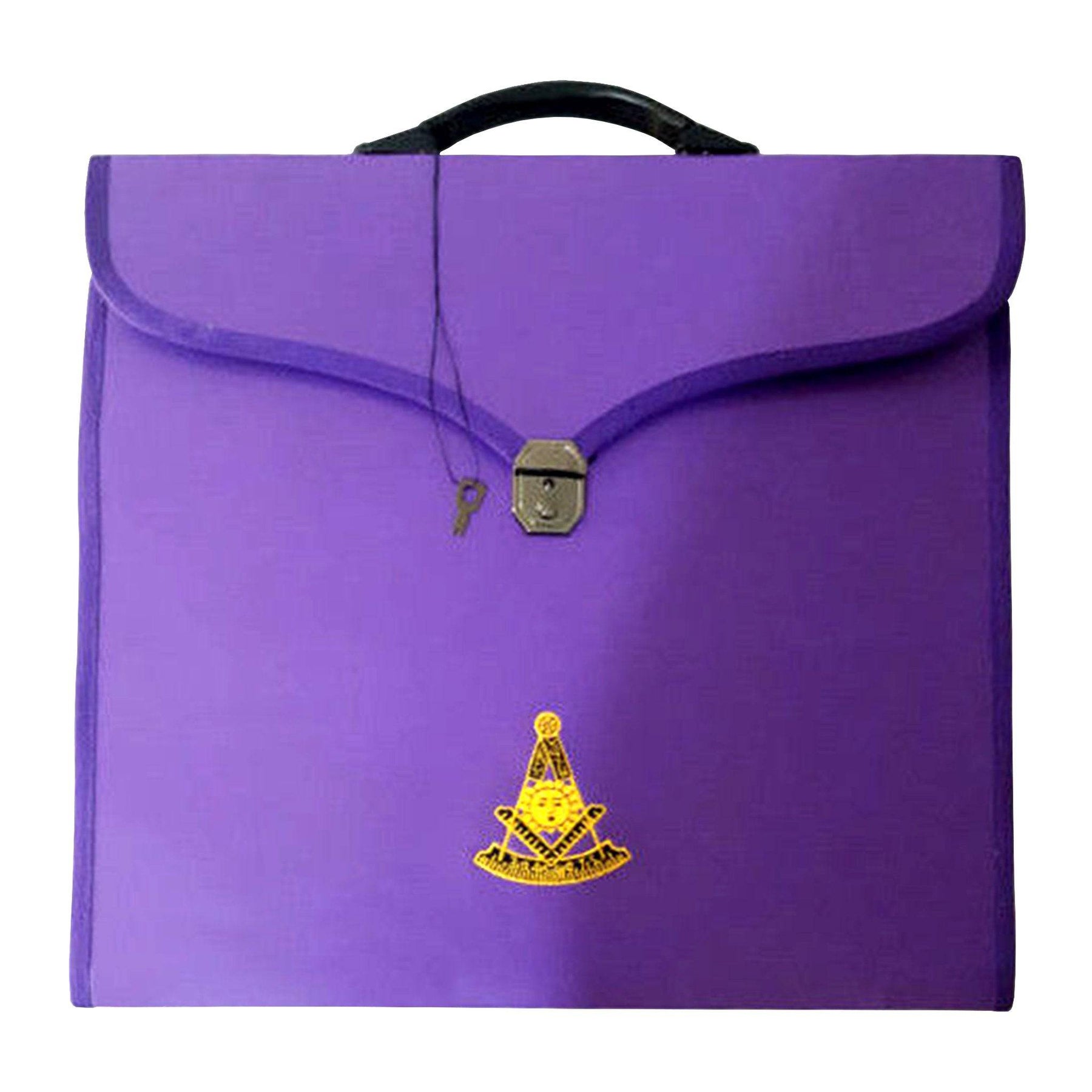 Past Master Blue Lodge Apron Case - Purple Leather Different Sizes MM, WM, Provincial