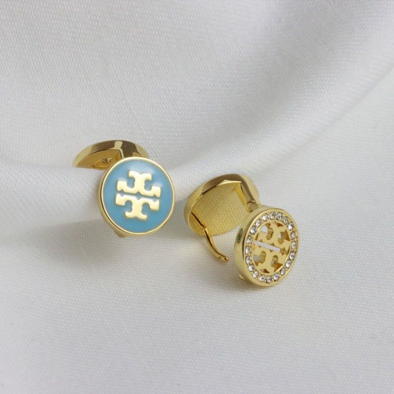 Knights Templar Commandery Earring - Double Sided Copper Ear Buckle In Blue - Bricks Masons