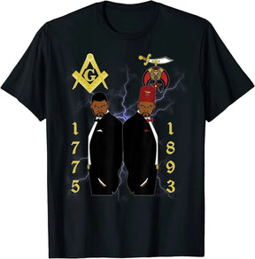 Master Mason Blue Lodge T-Shirt - Shriners & Square and Compass G - Bricks Masons