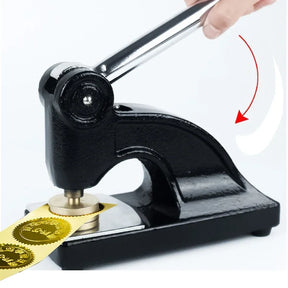 Red Branch Of Eri Long Reach Seal Press - Heavy Embossed Stamp Black Color Customizable - Bricks Masons
