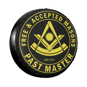 Master Mason Blue Lodge Car Tire Cover - Various Square and Compass G - Bricks Masons