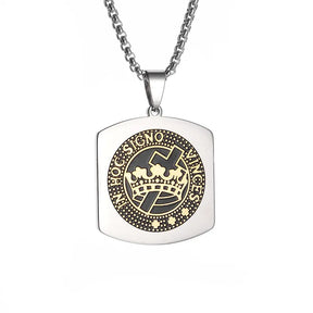 Knights Templar Commandery Pendant - IN HOC SIGNO VINCES (Stainless Steel) - Bricks Masons