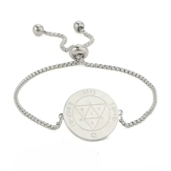 Ancient Israel Bracelet - Stainless Steel Seal Of Solomon - Bricks Masons