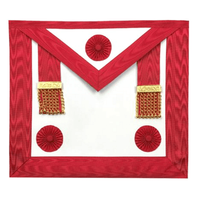 Master Mason Scottish Rite Apron - Turquoise Moire with Rosettes