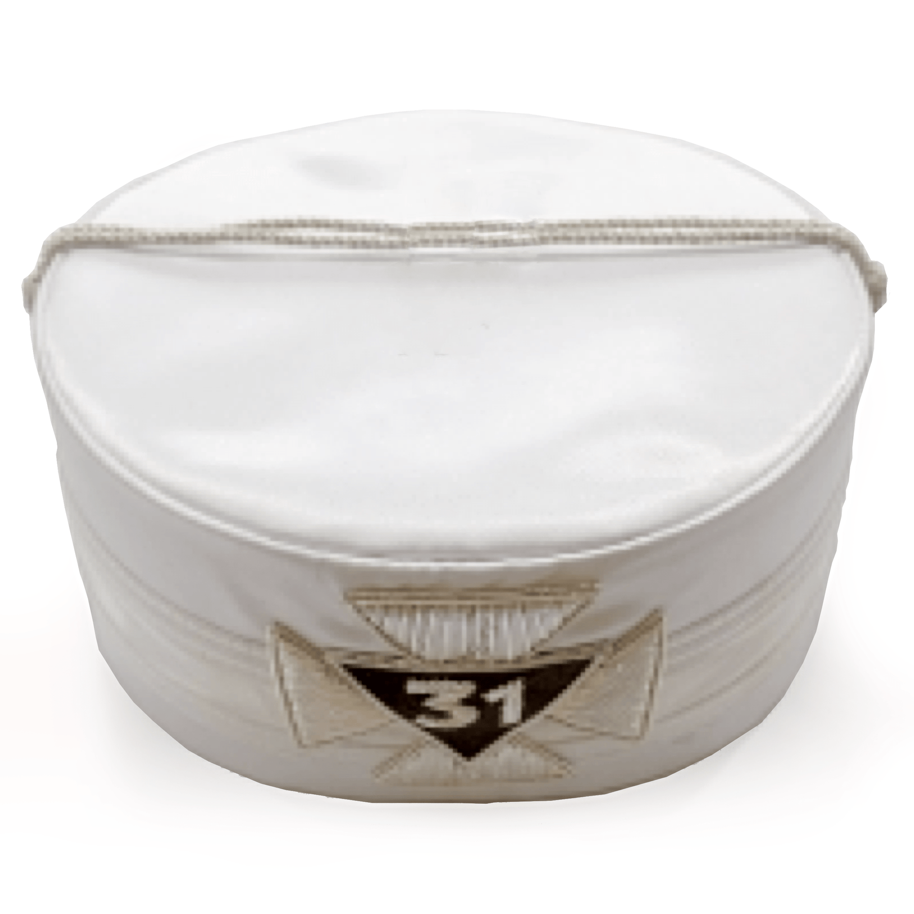 31st Degree Scottish Rite Crown Cap - White with Silver Cap Cord