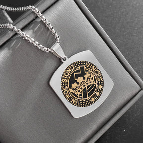 Knights Templar Commandery Pendant - IN HOC SIGNO VINCES (Stainless Steel) - Bricks Masons