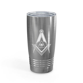 Master Mason Blue Lodge Ringneck Tumbler - Square & Compass All Seeing Eye