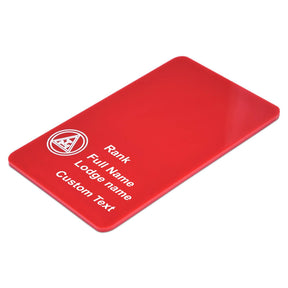 Chapter Pocket Square - Red Plastic Fabric Customizable - Bricks Masons