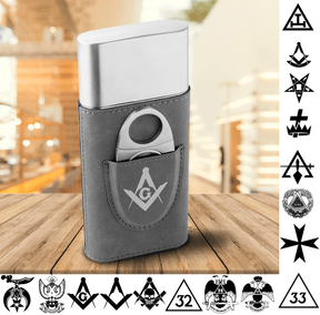 Custom Masonic Cigar Holder FREE Engraving - Bricks Masons