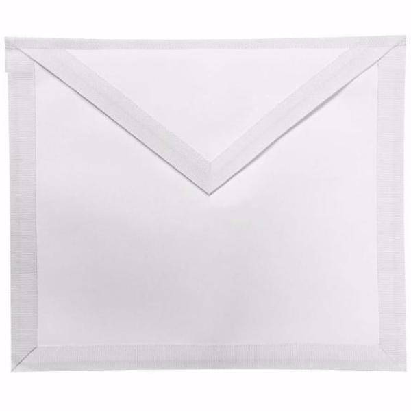 Entered Apprentice Blue Lodge Apron - All White Machine Embroidery - Bricks Masons