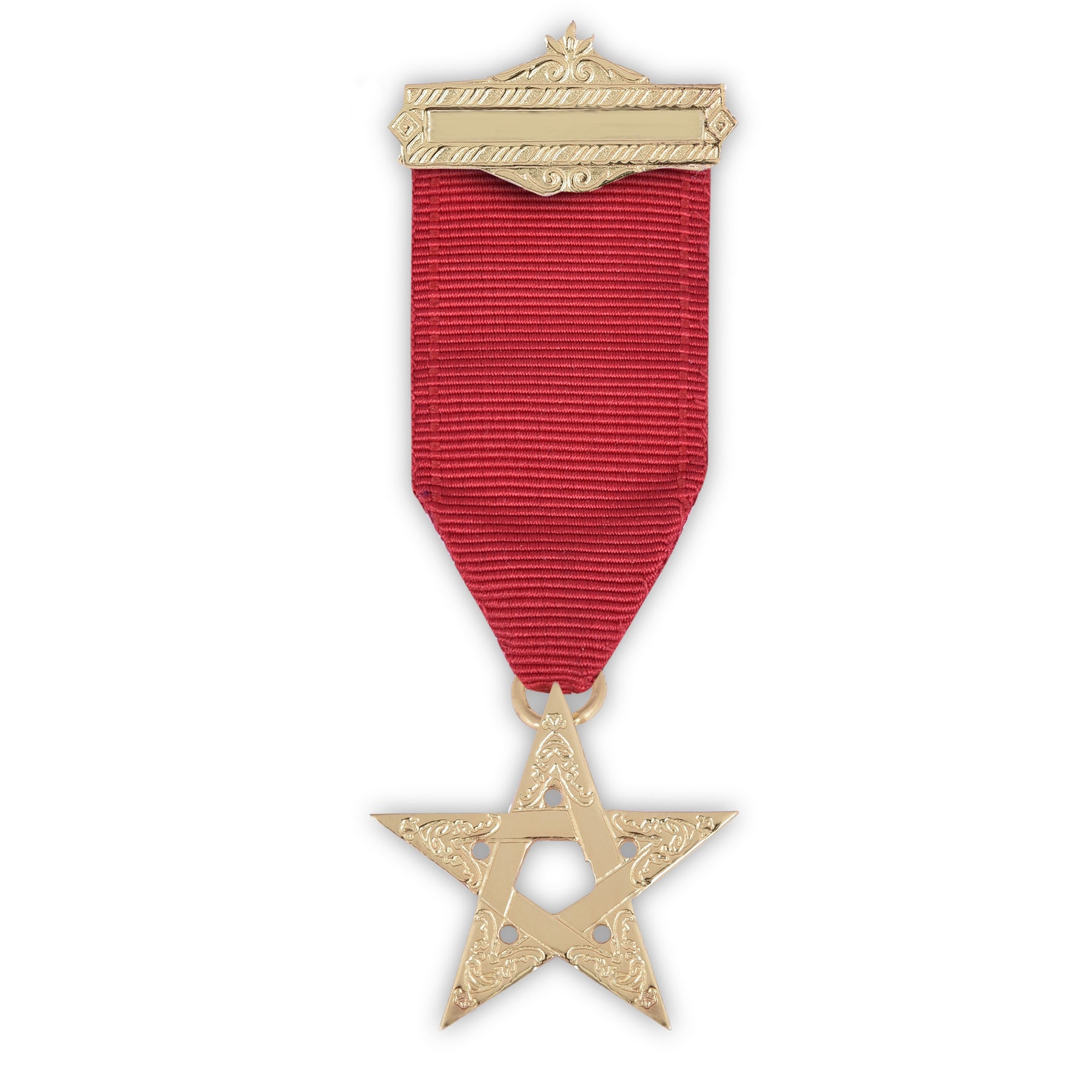 Excellent Master AMD Breast Jewel - Gold Plated With Ribbon - Bricks Masons