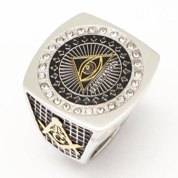 Eye Of Providence Ring - Eye of Horus Pyramid Silver Gold - Bricks Masons