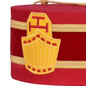 High Priest Royal Arch Chapter Crown Cap - Red Velvet & Gold Rope - Bricks Masons