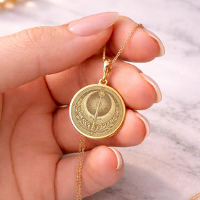 Masonic Necklace - Shriners Crescent Sword With Customization - Bricks Masons